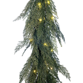 Cypress Pre-Lit LED Garland | Village Lighting Company