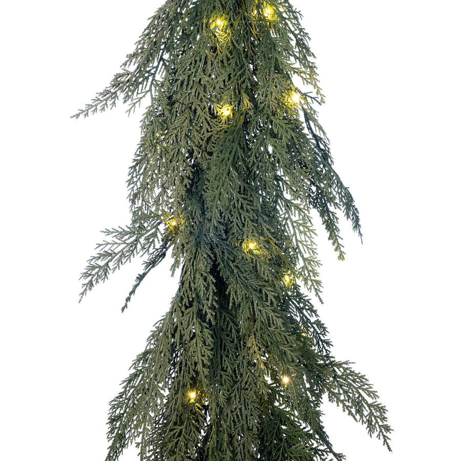 5-foot Cypress Pre-Lit LED Garland | Village Lighting Company