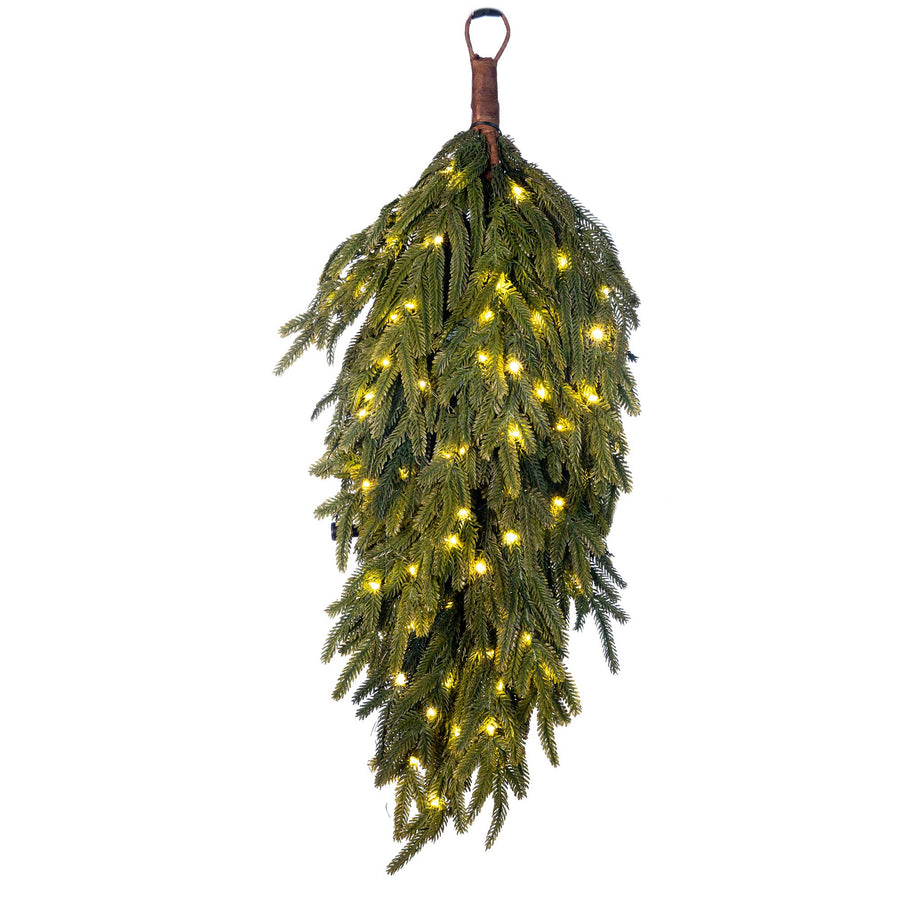 Norfolk Pre-Lit Teardrop Swag | Village Lighting Company
