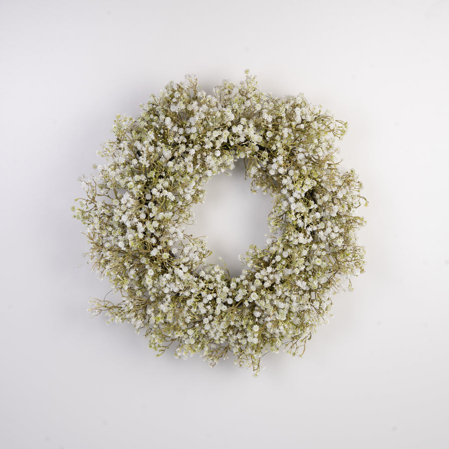 Baby's Breath Wreath - Unlit (30 Inch) | Village Lighting Company