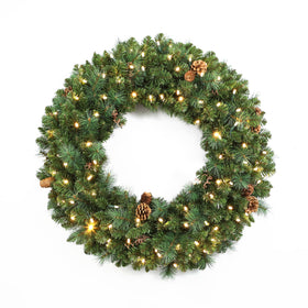 Traditional Black Forest LED Wreath | Village Lighting Company