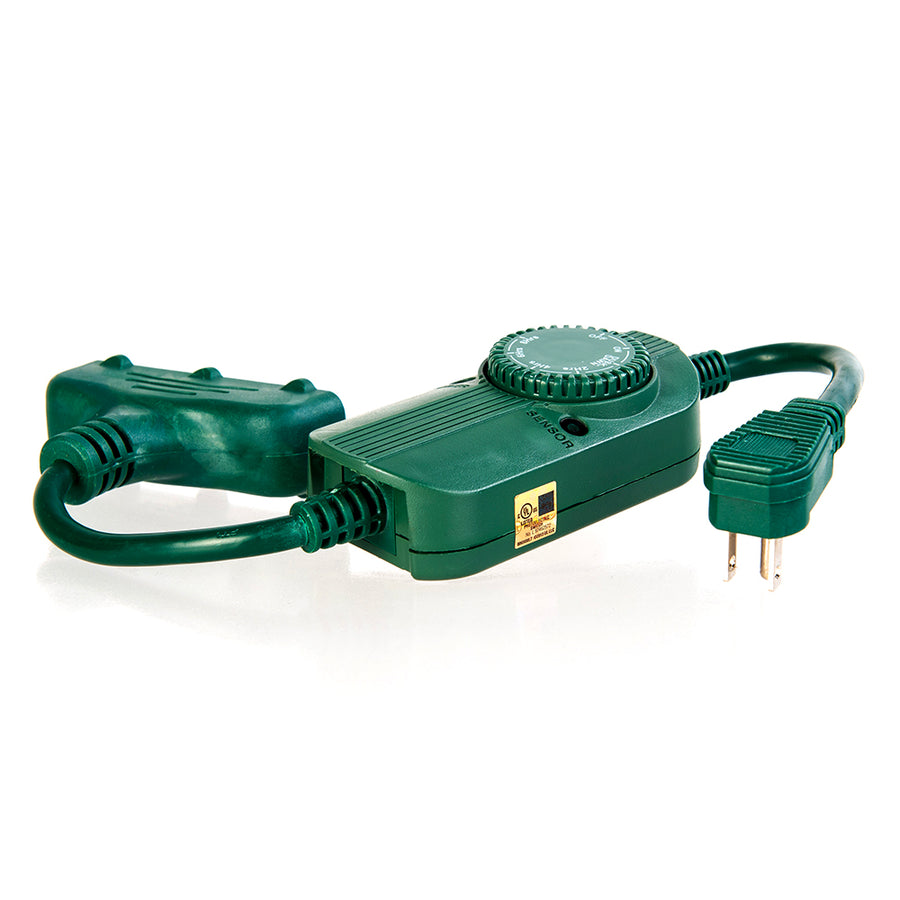 3 Plug Mechanical Timer with Photocell | Village Lighting Company