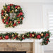 Scarlet Hydrangea Decorated Wreath - Village Lighting Company Thumbnail | Village Lighting Company