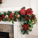 Scarlet Hydrangea Decorated Garland - Village Lighting Company Thumbnail | Village Lighting Company