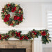 Red Magnolia Decorated Wreath - Village Lighting Company Thumbnail | Village Lighting Company
