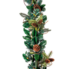 Magnolia Leaf Garland - 9ft. | Village Lighting Company