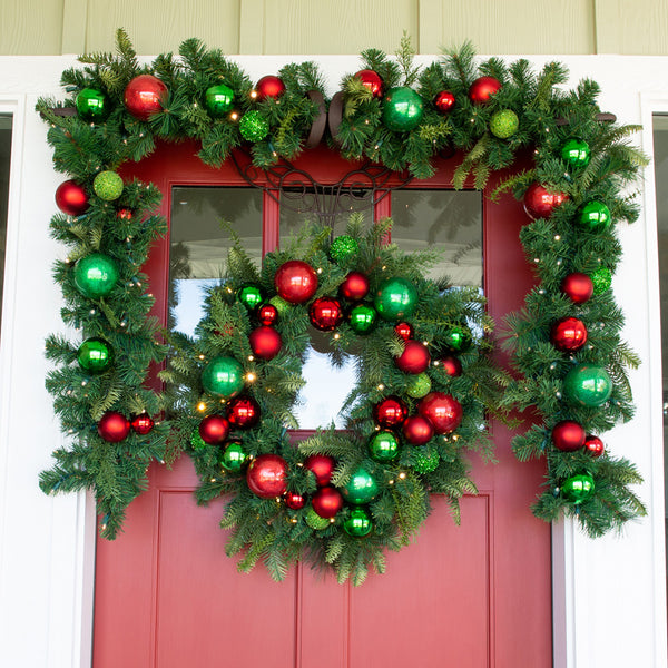 Christmas Cheer Red and Green Wreath | Christmas World