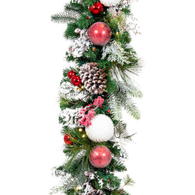 Frosted Wonderland Garland - 9' | Village Lighting Company