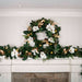 White Gold Magnolia Lighted Christmas Wreath - 30