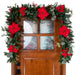 Christmas Poinsettia Christmas Garland - 9 ft. Thumbnail | Village Lighting Company