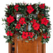 Christmas Poinsettia Christmas Garland - 9 ft. Thumbnail | Village Lighting Company