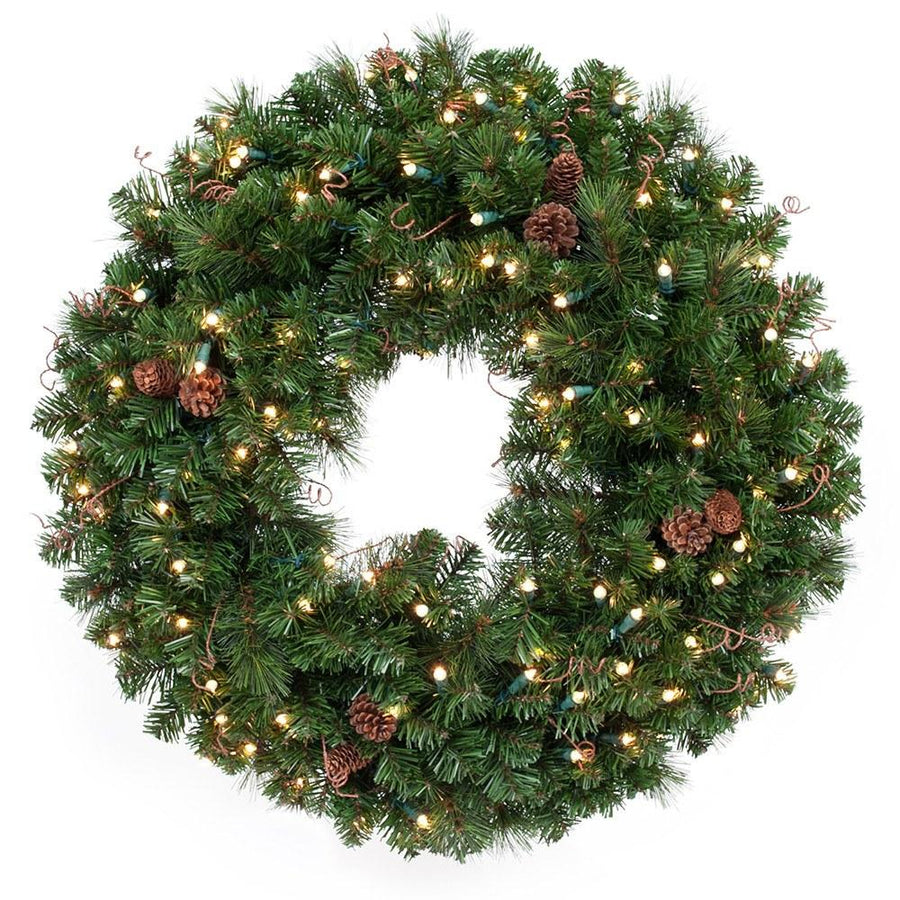 Black Forest Battery Operated Wreath (30 in.) | Village Lighting Company