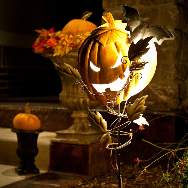 Halloween Pumpkin Light Stake - Village Lighting Company