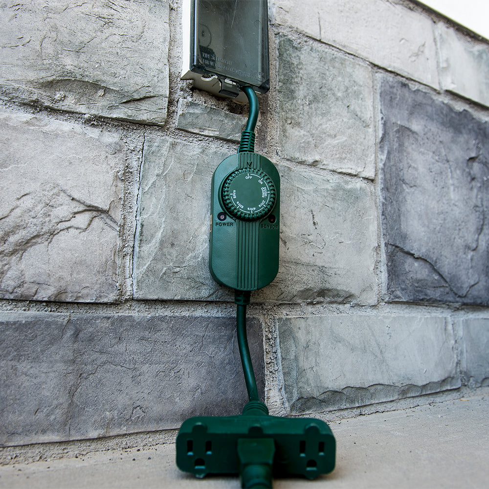 3 Plug Mechanical Timer with Photocell | Village Lighting Company