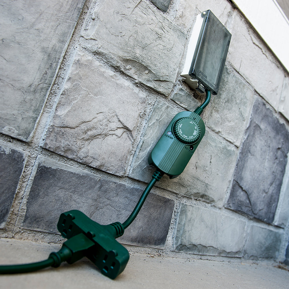 3 Plug Mechanical Timer with Photocell | Village Lighting Company