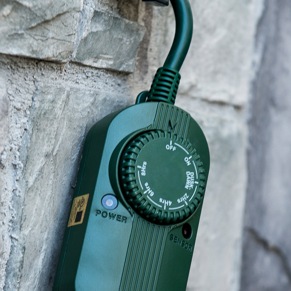 3 Plug Mechanical Timer with Photocell | Village Lighting Company
